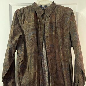 Chaps XL Paisley Button Down